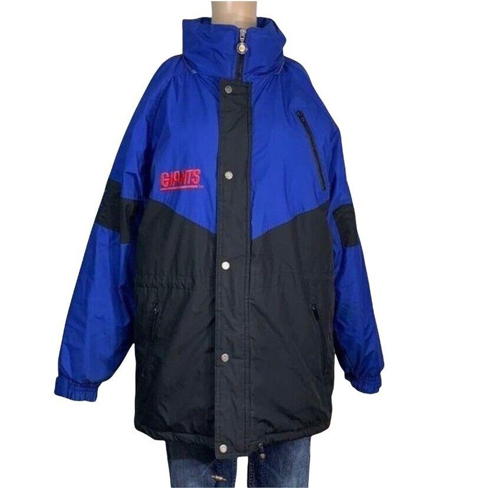 Vintage Jacket Coat Parka 80s NFL Team Unisex Giants Triple FAT Goose Medium
